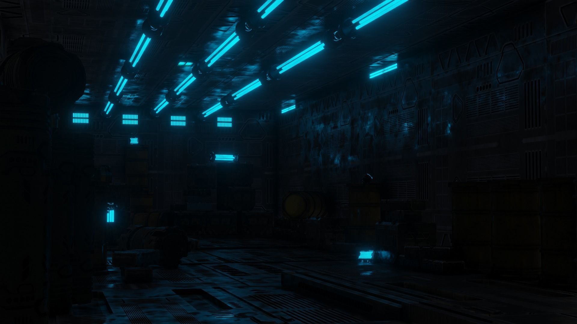 Scifi Enviroment  Low-poly 3D model_15