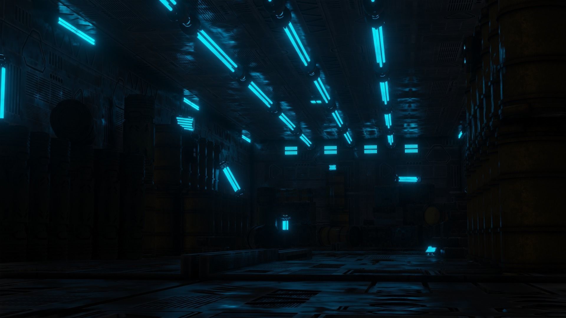 Scifi Enviroment  Low-poly 3D model_14