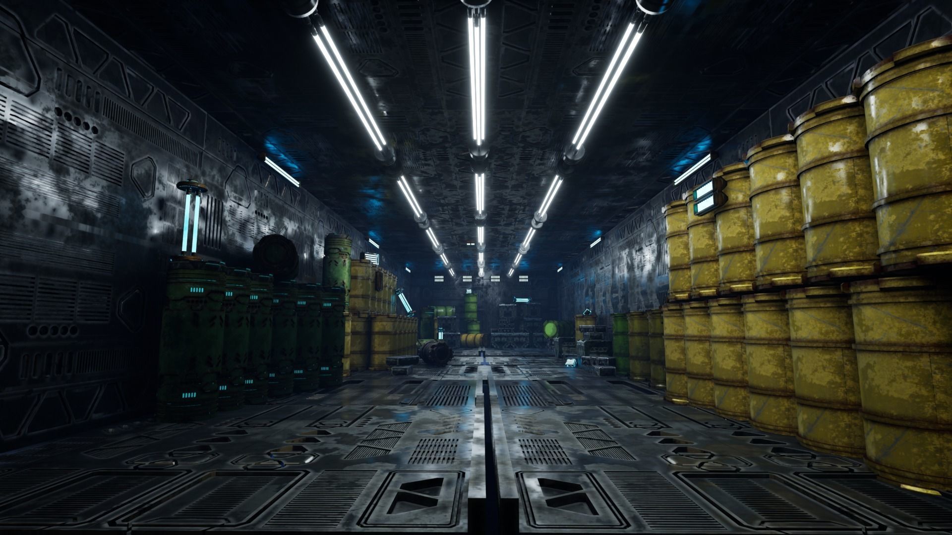 Scifi Enviroment  Low-poly 3D model_1