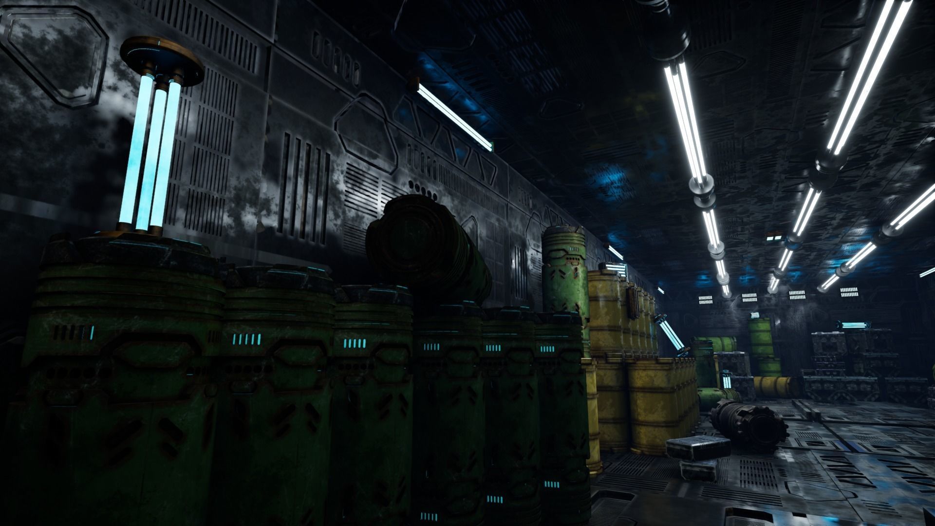 Scifi Enviroment  Low-poly 3D model_2