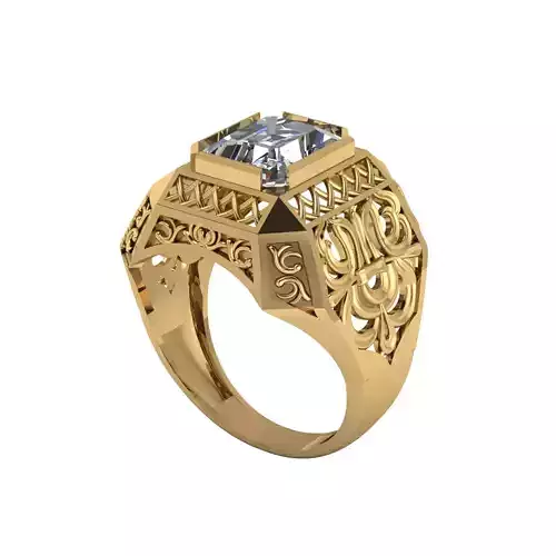 Man ring 3D printable for gold and silver