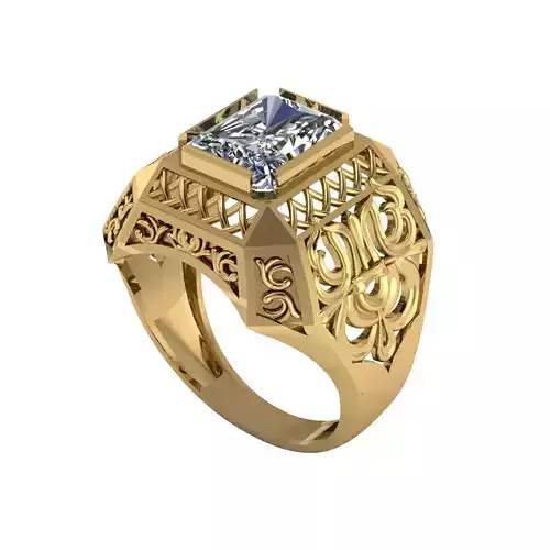 Man ring 3D printable for gold and silver