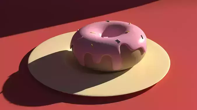 donut on plate