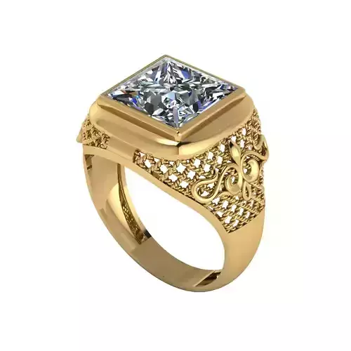 Man ring 3D printable for gold and silver