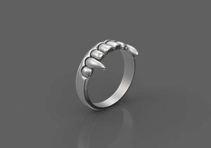 Vampire teeth ring 3d model for 3d printing 3D print model 3D print model_8