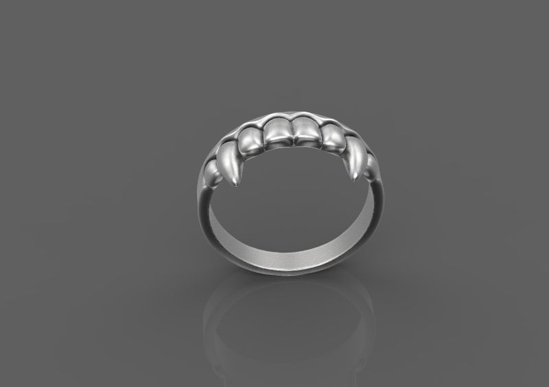 Vampire teeth ring 3d model for 3d printing 3D print model 3D print model_10