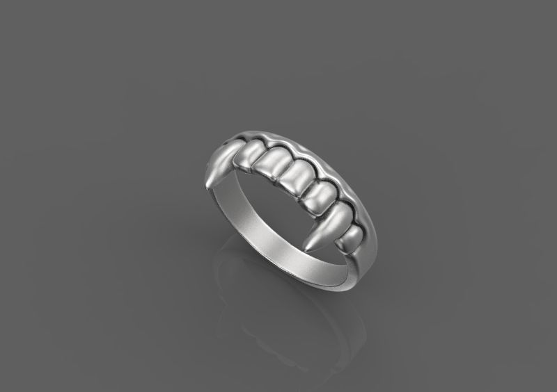 Vampire teeth ring 3d model for 3d printing 3D print model 3D print model_11
