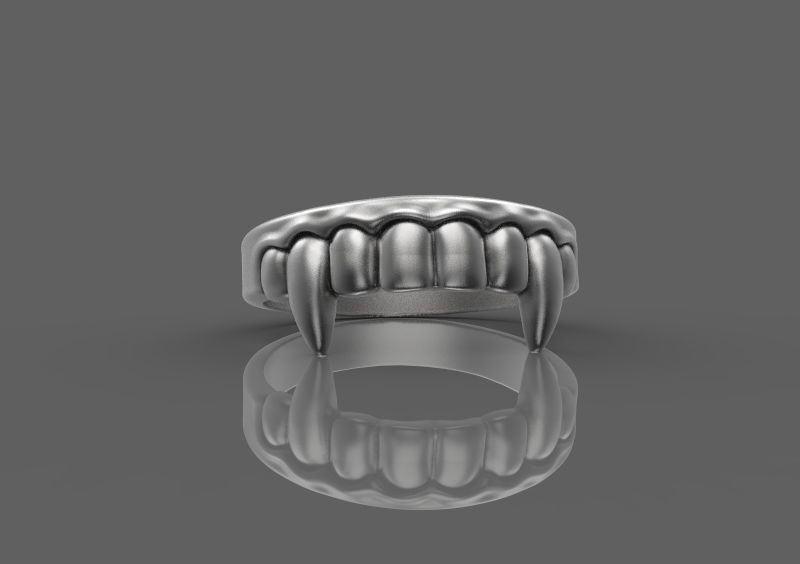 Vampire teeth ring 3d model for 3d printing 3D print model 3D print model_3
