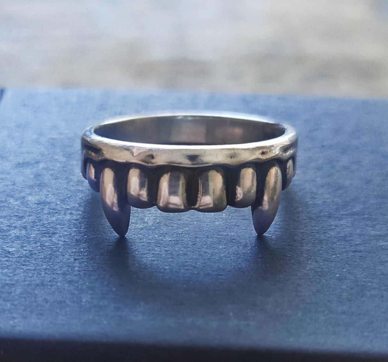 Vampire teeth ring 3d model for 3d printing 3D print model 3D print model_1