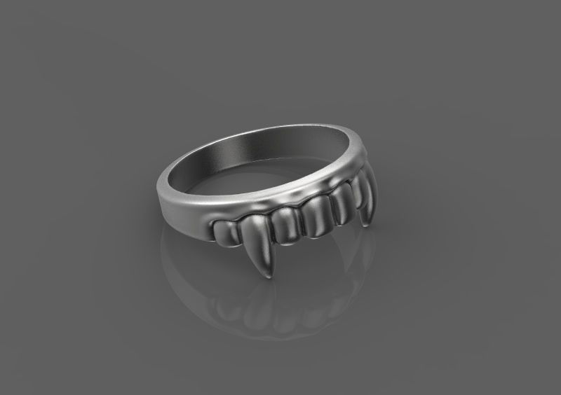 Vampire teeth ring 3d model for 3d printing 3D print model 3D print model_2
