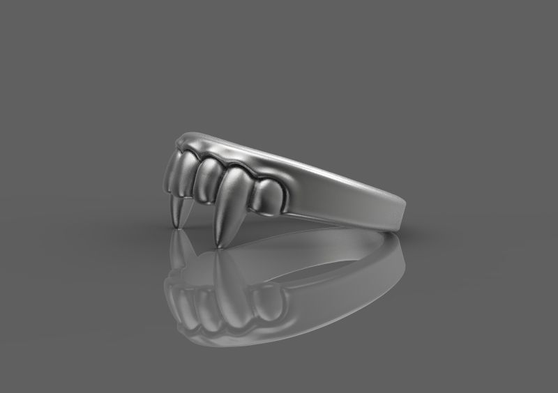 Vampire teeth ring 3d model for 3d printing 3D print model 3D print model_5