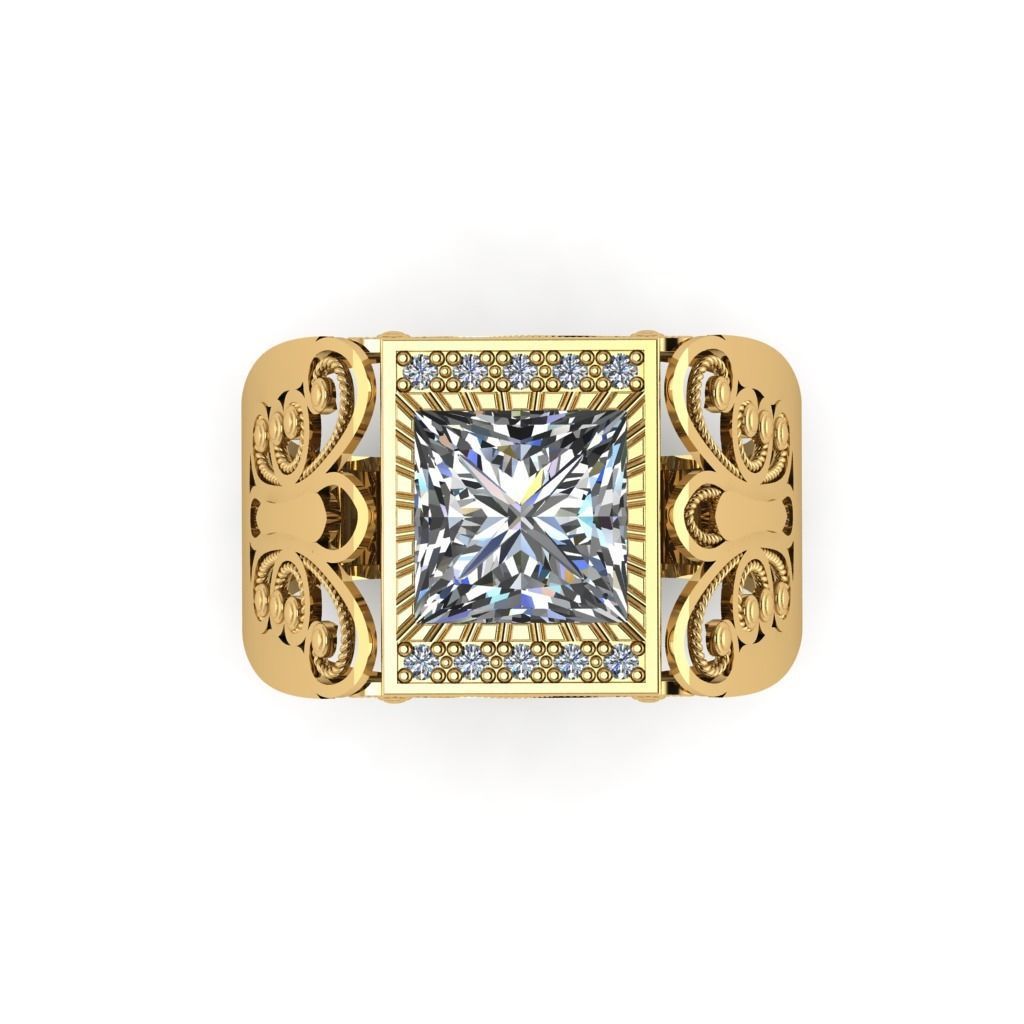 Man ring 3D printable for gold and silver 3D print model_1