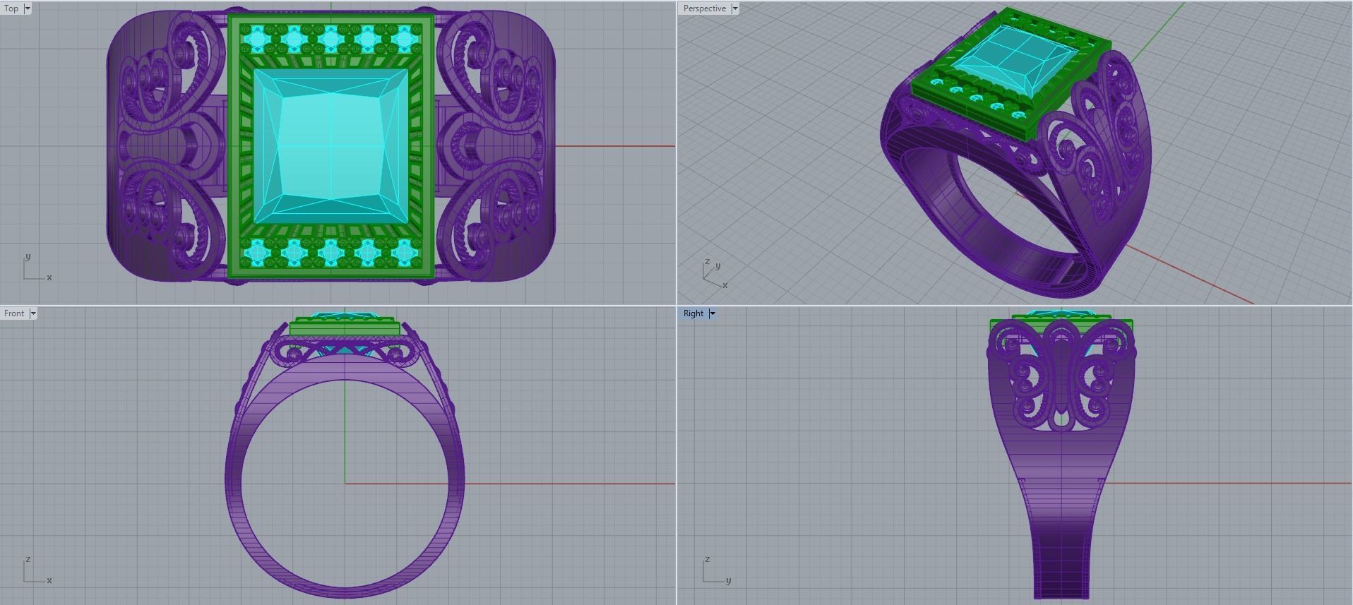 Man ring 3D printable for gold and silver 3D print model_2