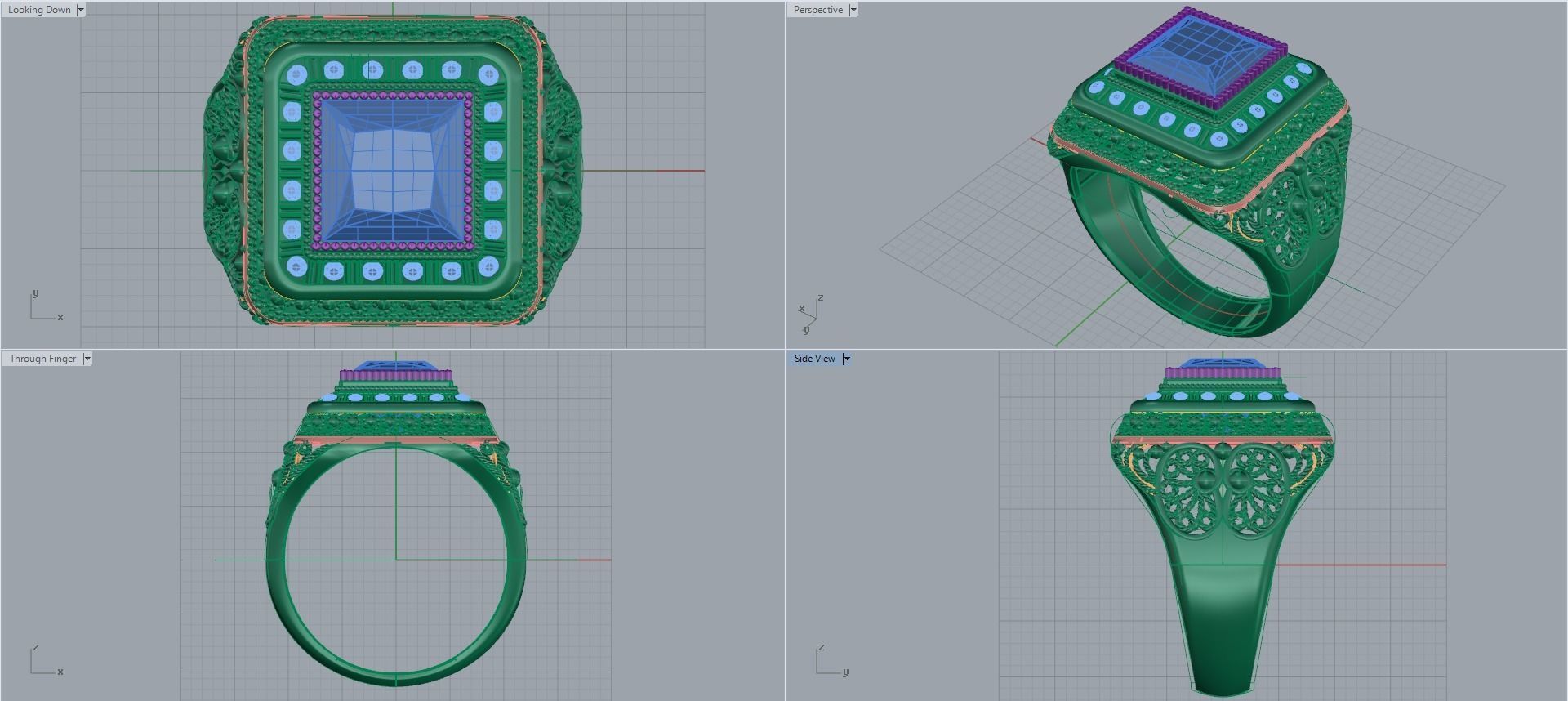 Man ring 3D printable for gold and silver 3D print model_2