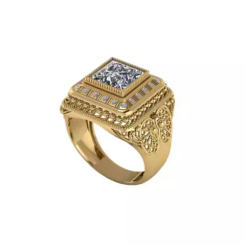 Man ring 3D printable for gold and silver