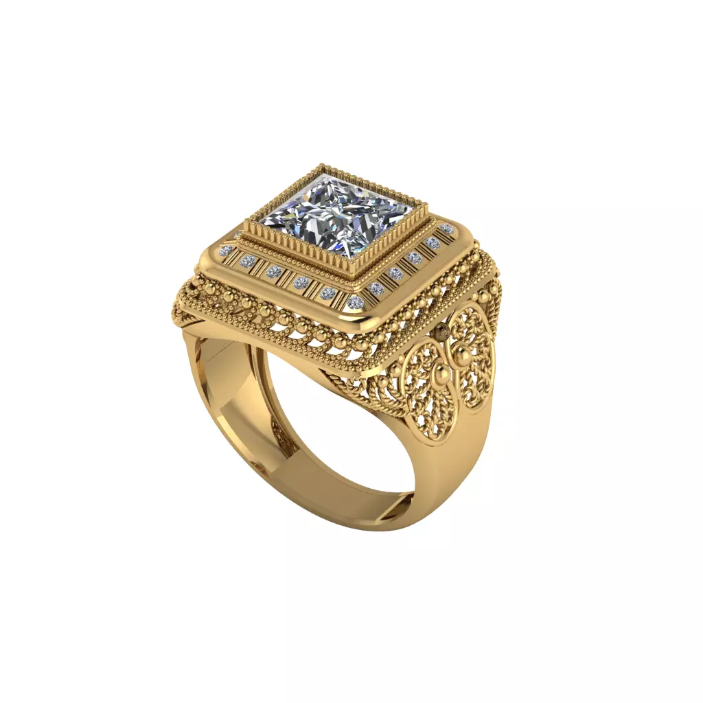 Man ring 3D printable for gold and silver 3D print model_0