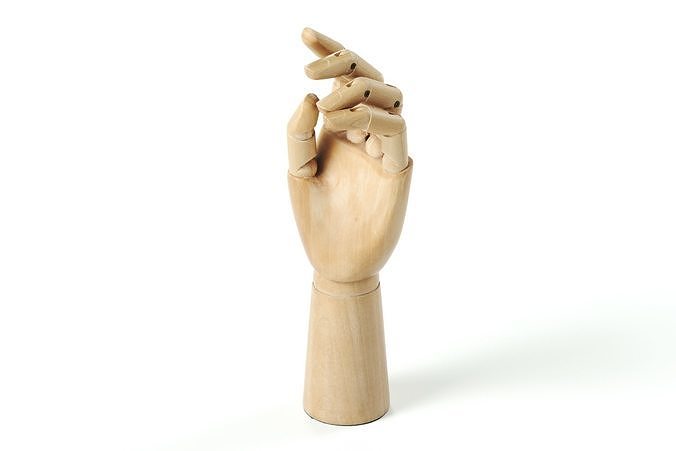 HAY - wooden hand 01 3D model