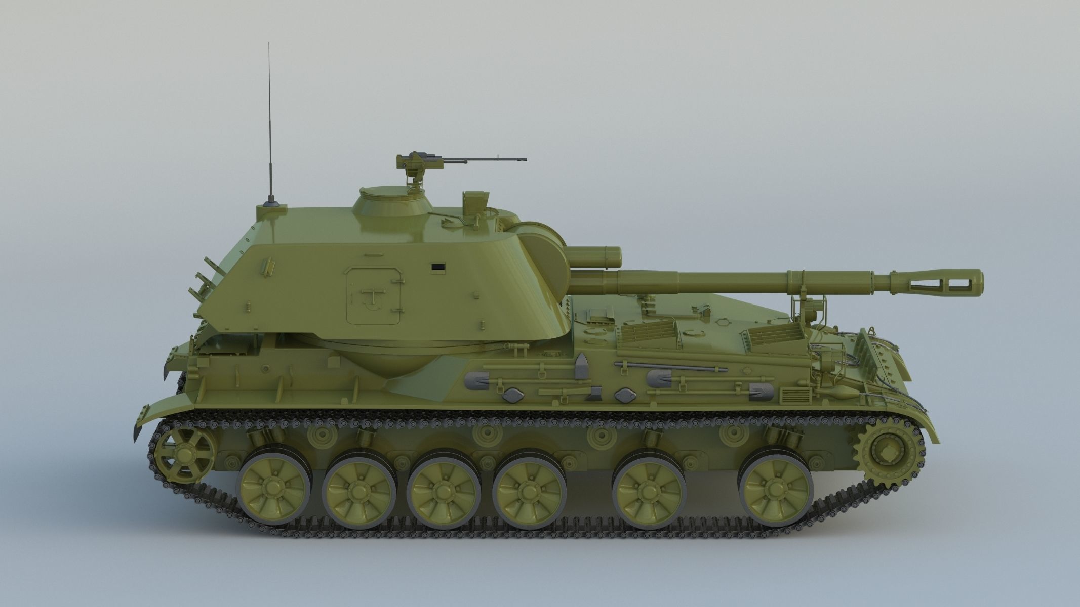 2S3 Akatsiya 3D model_3