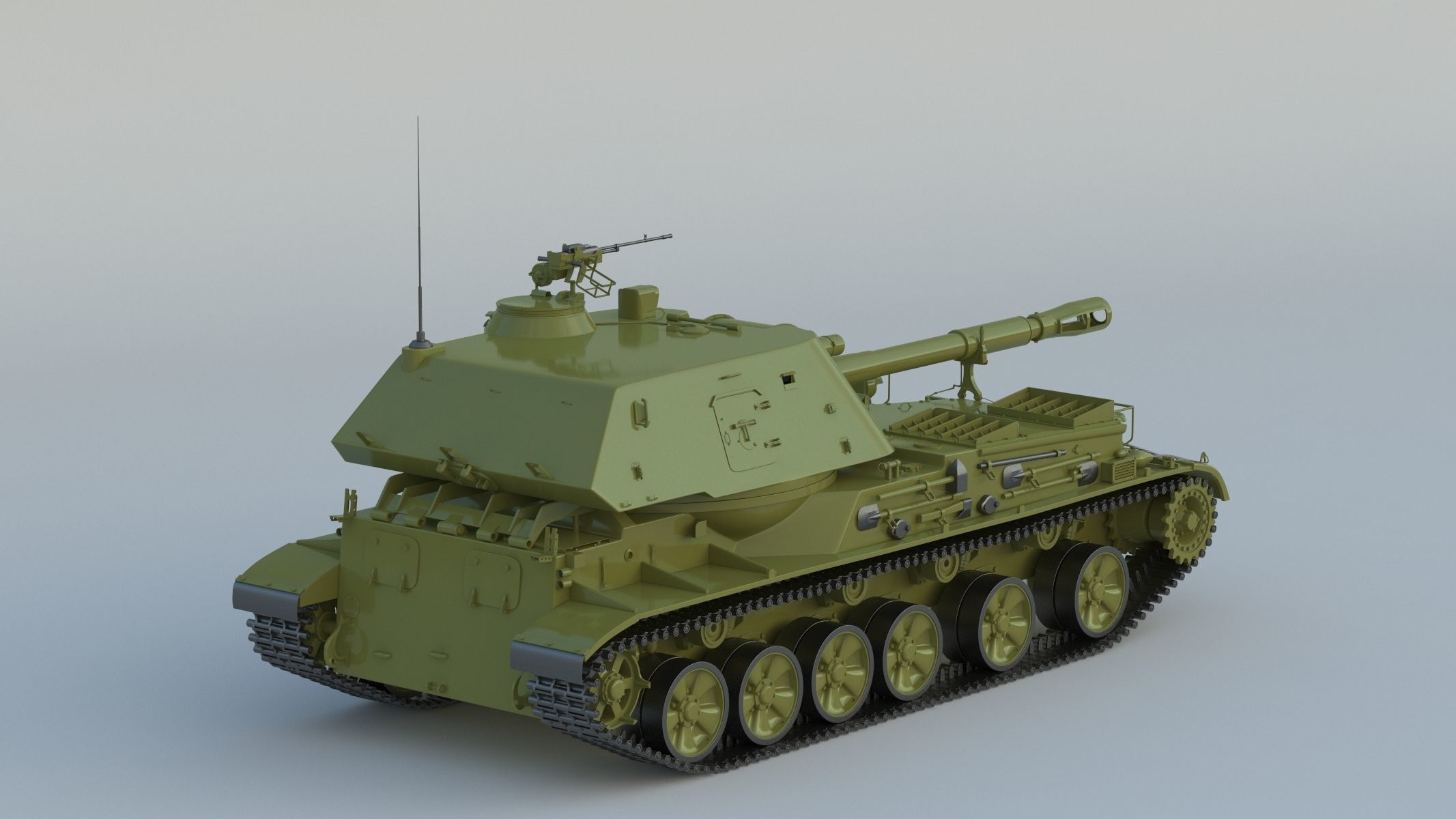 2S3 Akatsiya 3D model_4