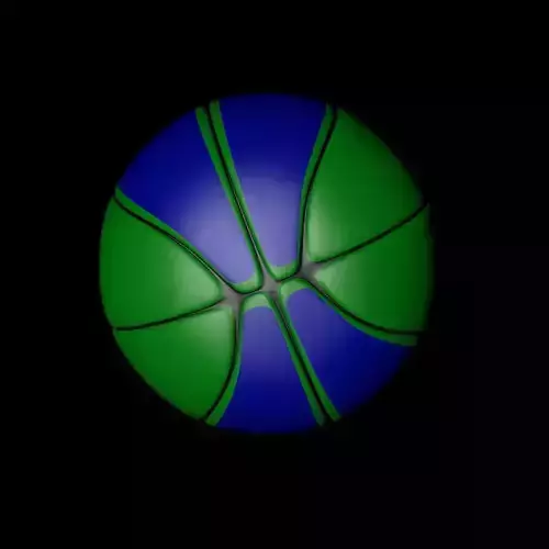 Basketball Green and Blue