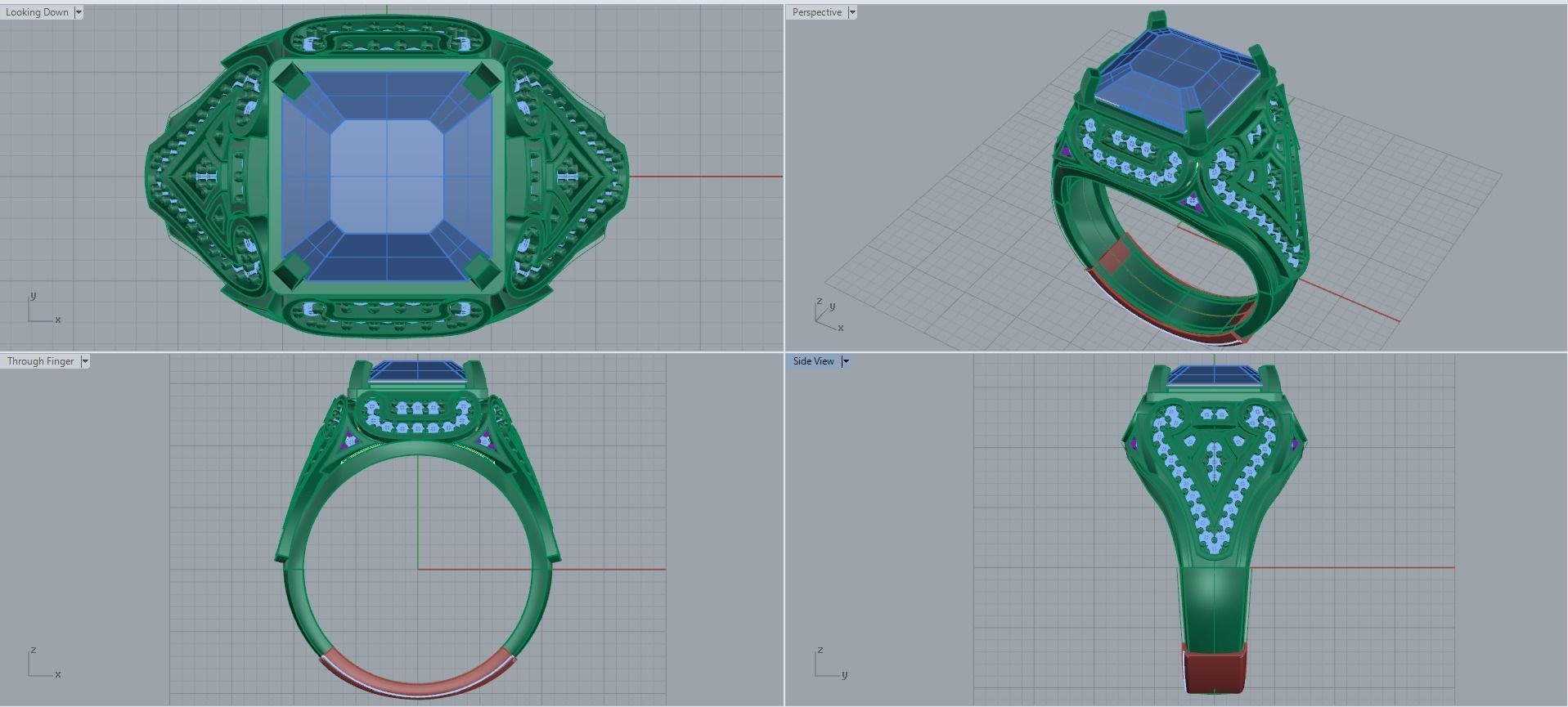 Man ring 3D printable for gold and silver 3D print model_2