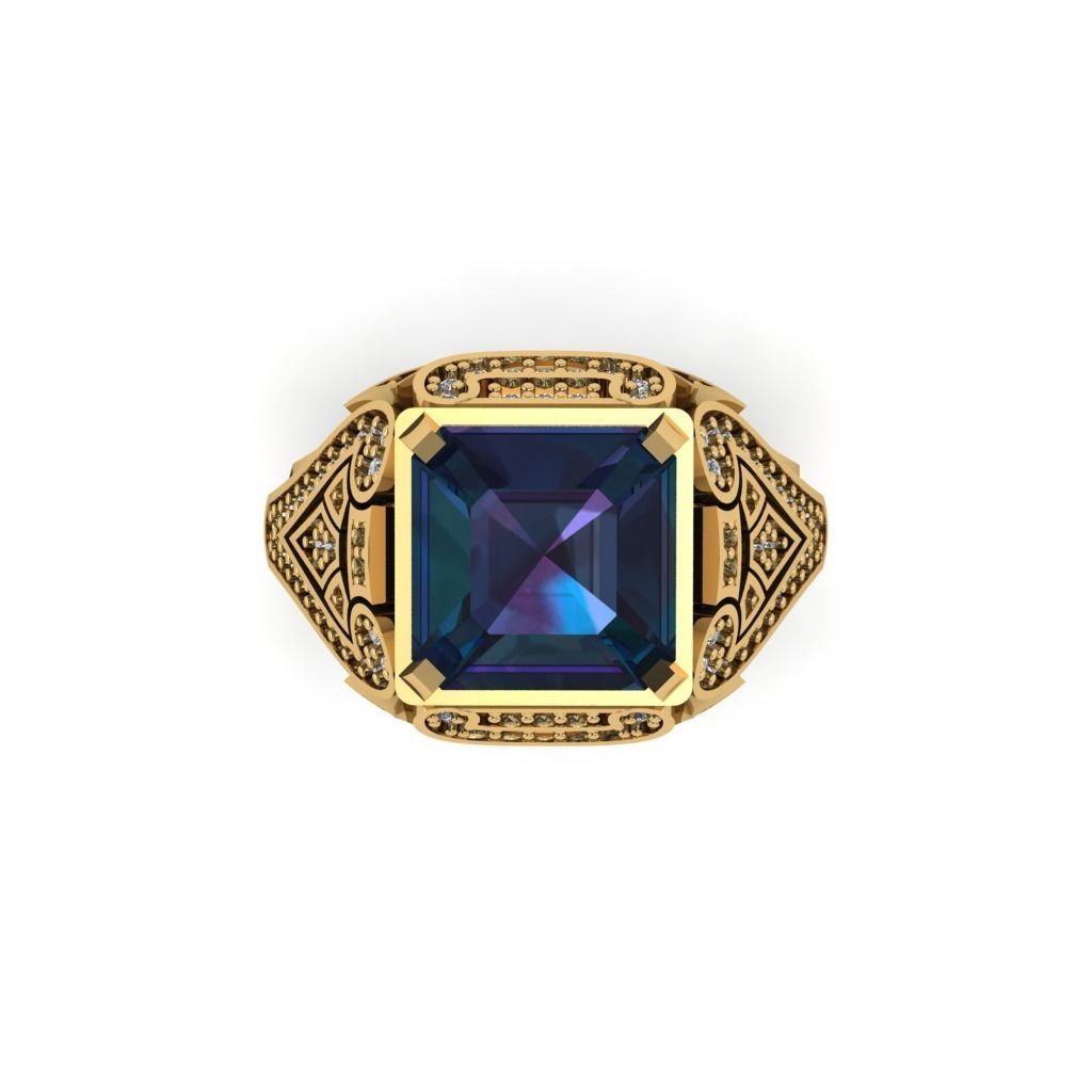 Man ring 3D printable for gold and silver 3D print model_1