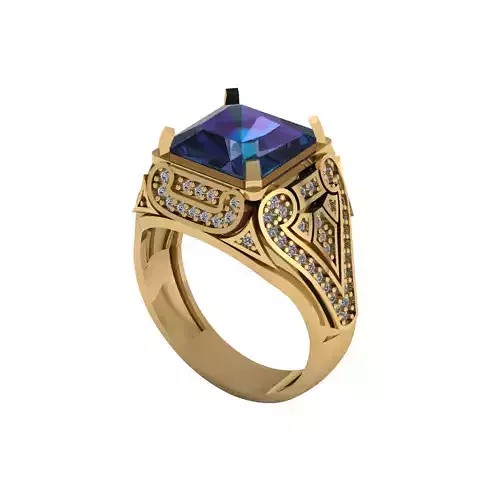 Man ring 3D printable for gold and silver