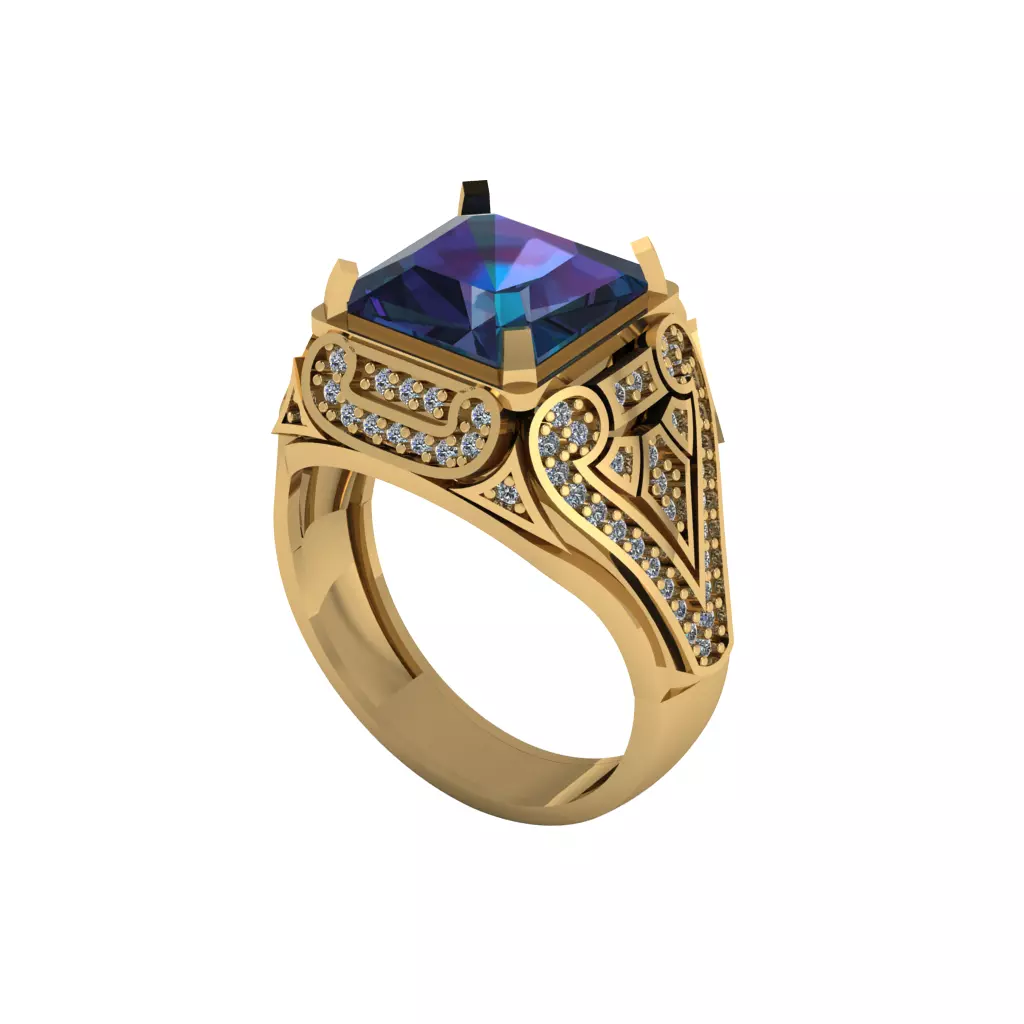 Man ring 3D printable for gold and silver 3D print model_0