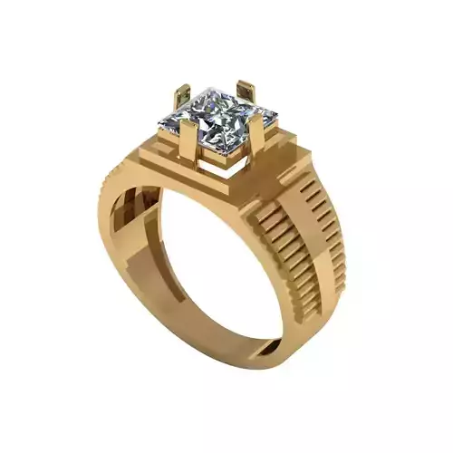 Man ring 3D printable for gold and silver