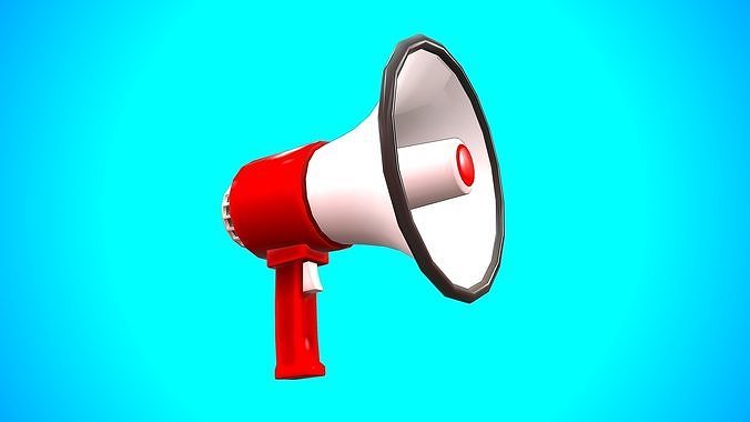 MEGAPHONE CARTOON STYLIZED Low-poly 3D model