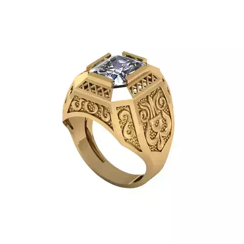 Man ring 3D printable for gold and silver