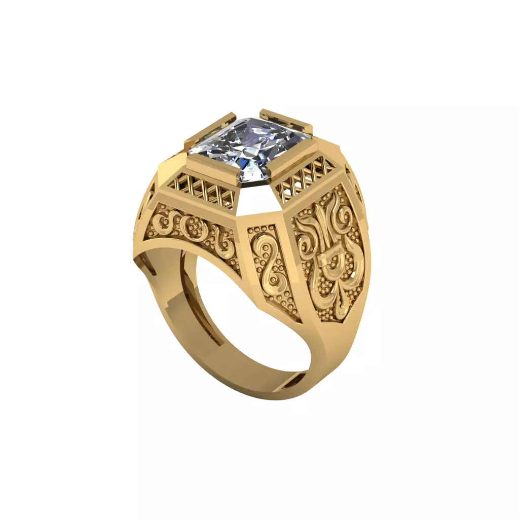 Man ring 3D printable for gold and silver 3D print model_0