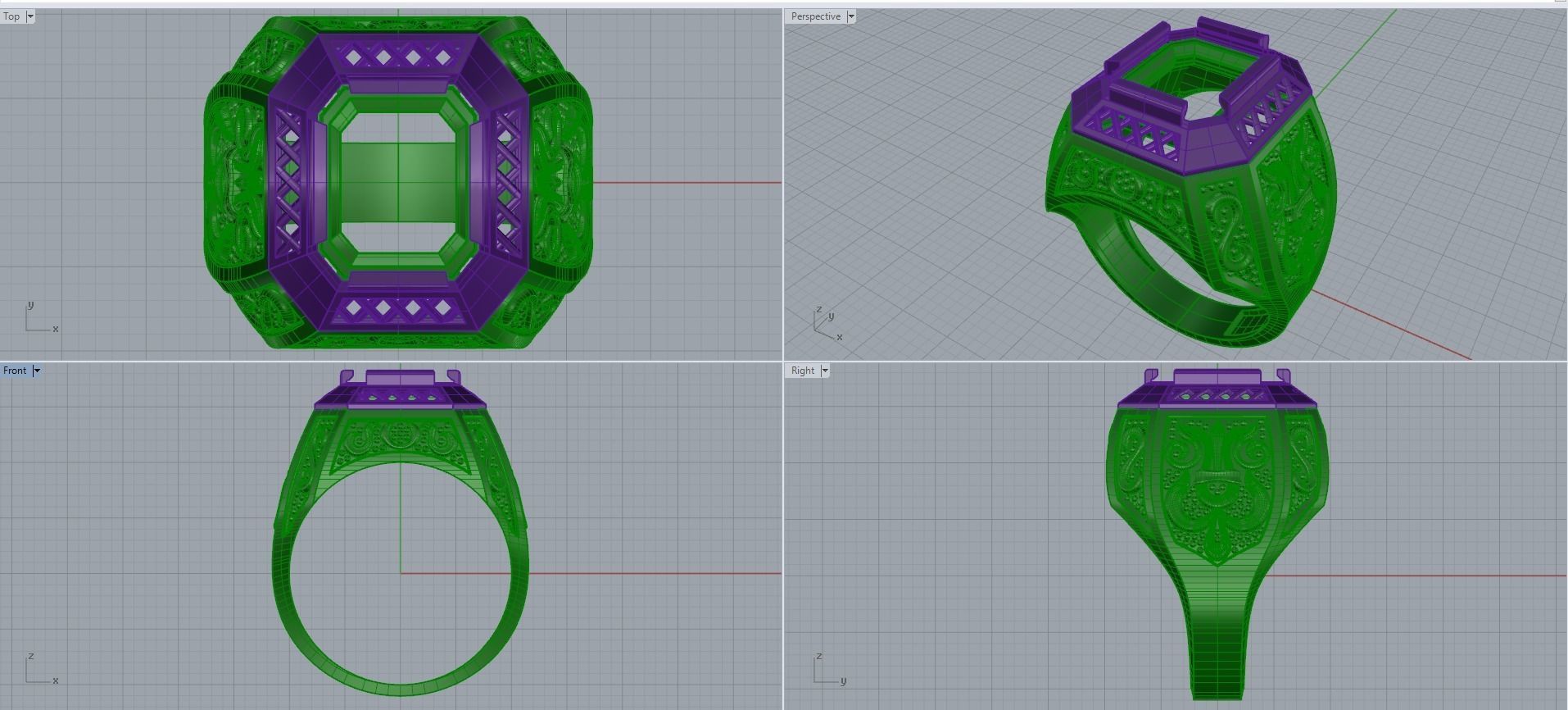 Man ring 3D printable for gold and silver 3D print model_2