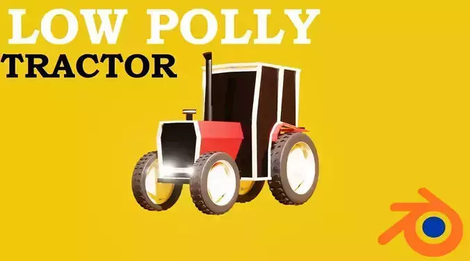 Massey Ferguson 398 Tractor Low-poly 3D model