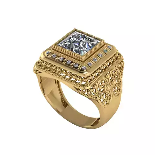 Man ring 3D printable for gold and silver