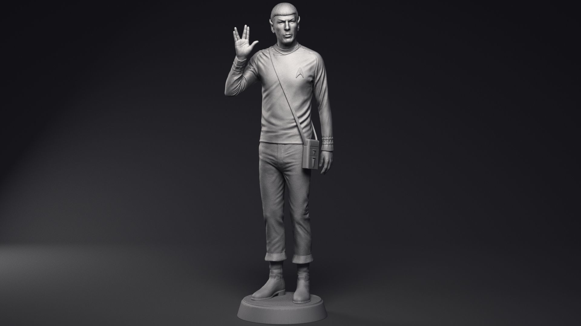 Leonard Nimoy as Mr Spock Sculpture Printable 3D Model 3D print model_28