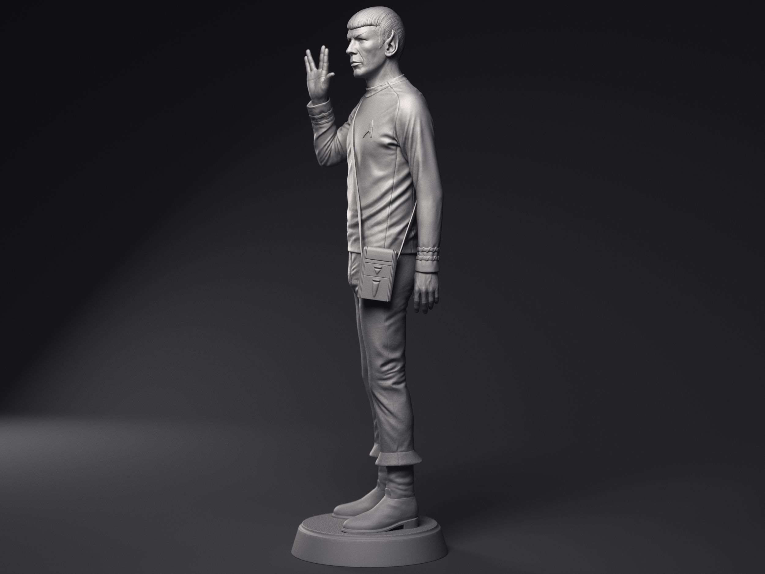 Leonard Nimoy as Mr Spock Sculpture Printable 3D Model 3D print model_3