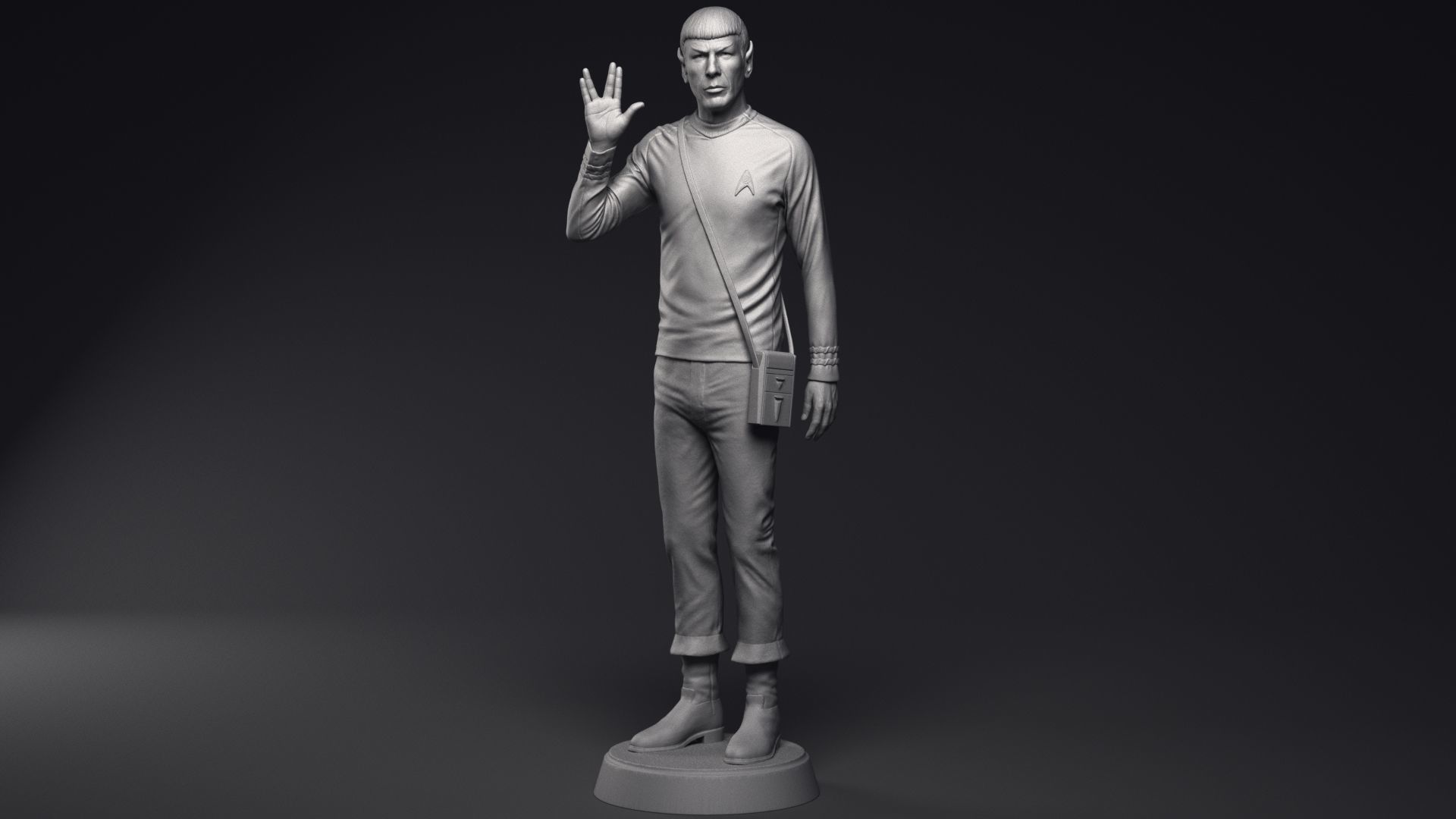 Leonard Nimoy as Mr Spock Sculpture Printable 3D Model 3D print model_14