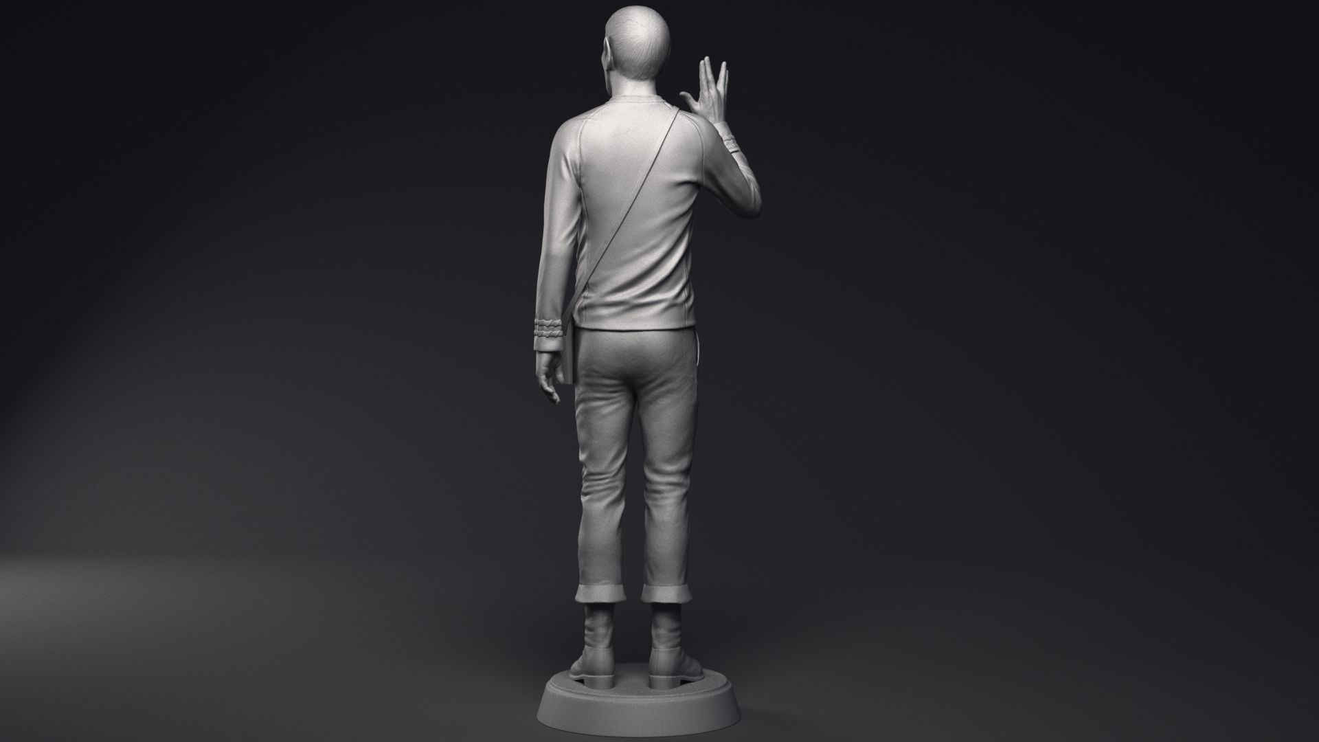Leonard Nimoy as Mr Spock Sculpture Printable 3D Model 3D print model_20