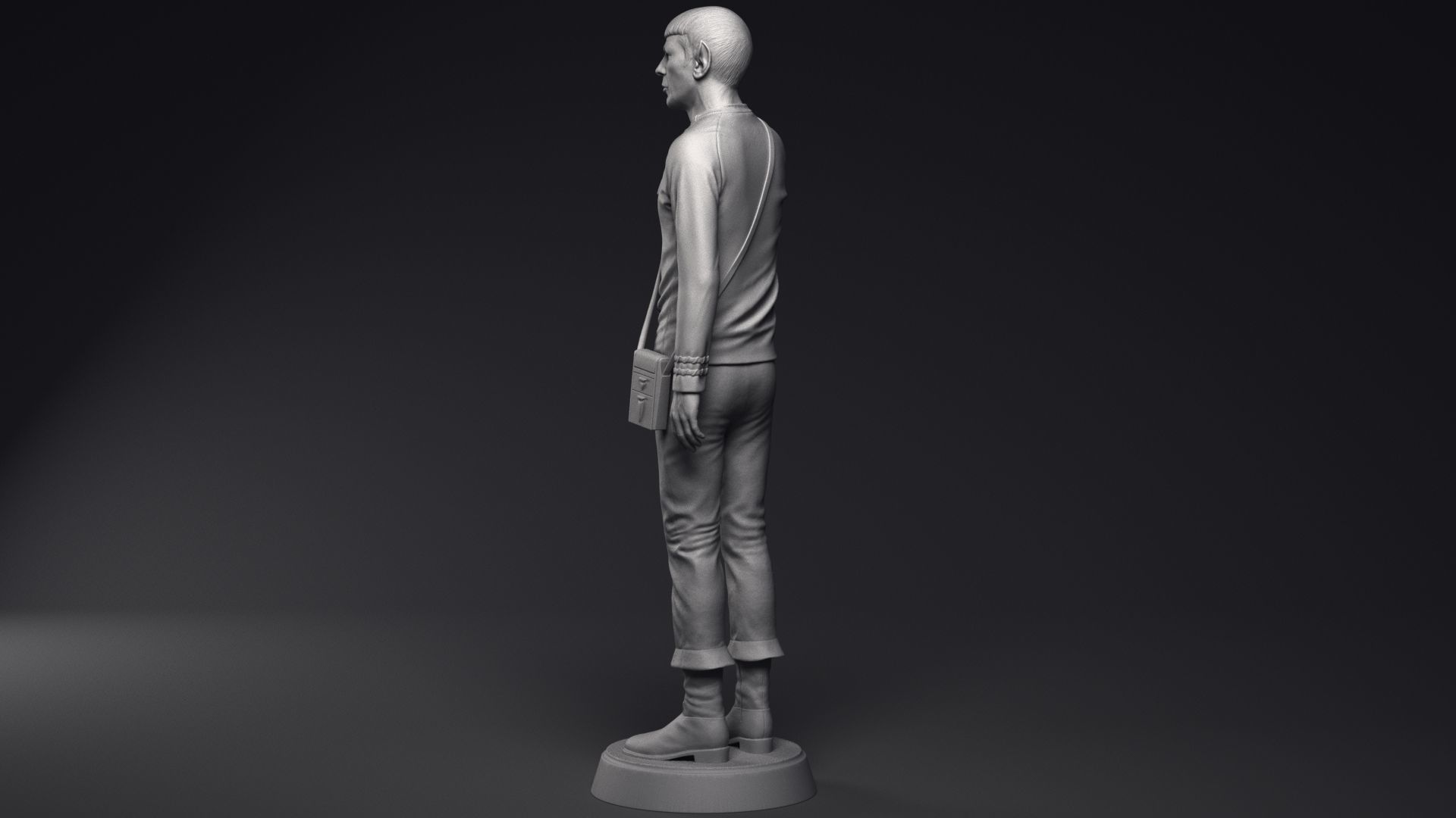Leonard Nimoy as Mr Spock Sculpture Printable 3D Model 3D print model_18