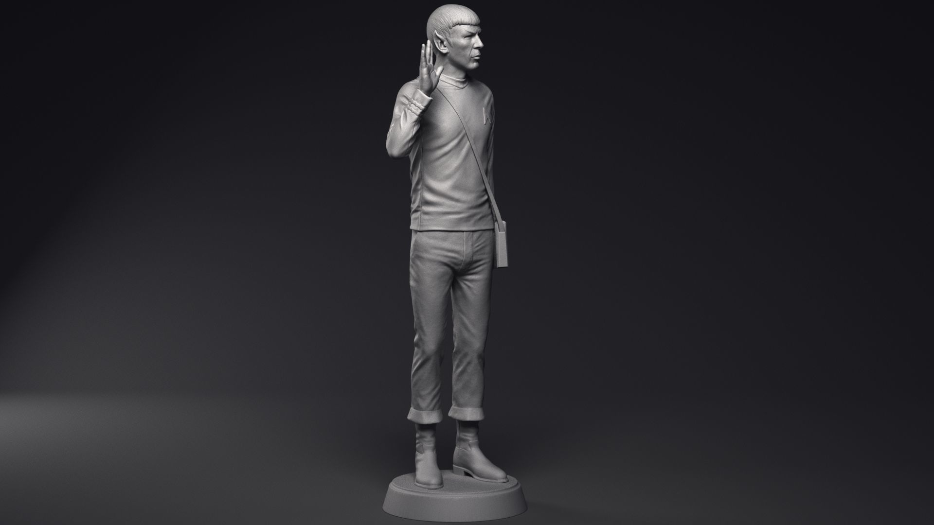 Leonard Nimoy as Mr Spock Sculpture Printable 3D Model 3D print model_26