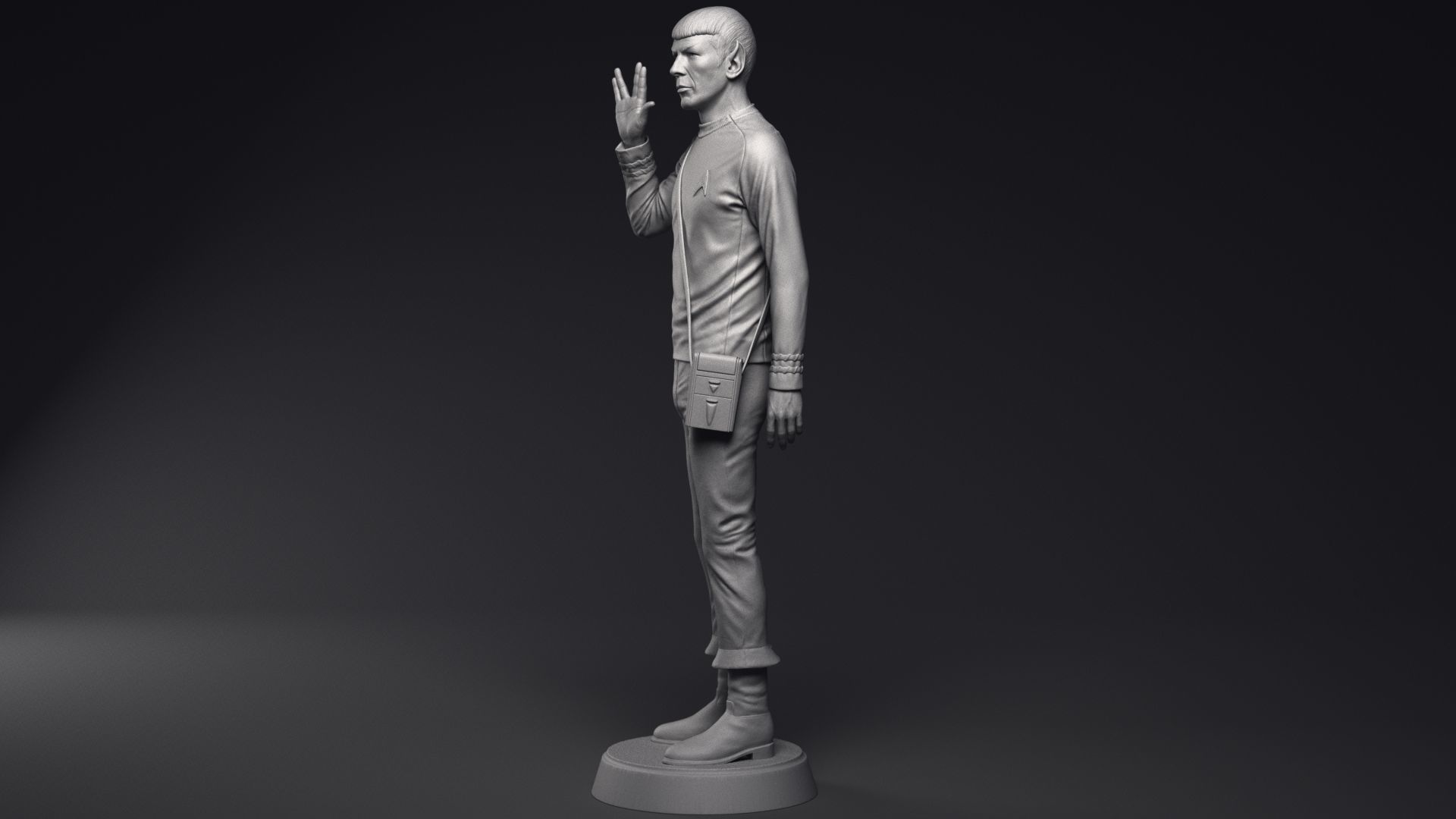 Leonard Nimoy as Mr Spock Sculpture Printable 3D Model 3D print model_16
