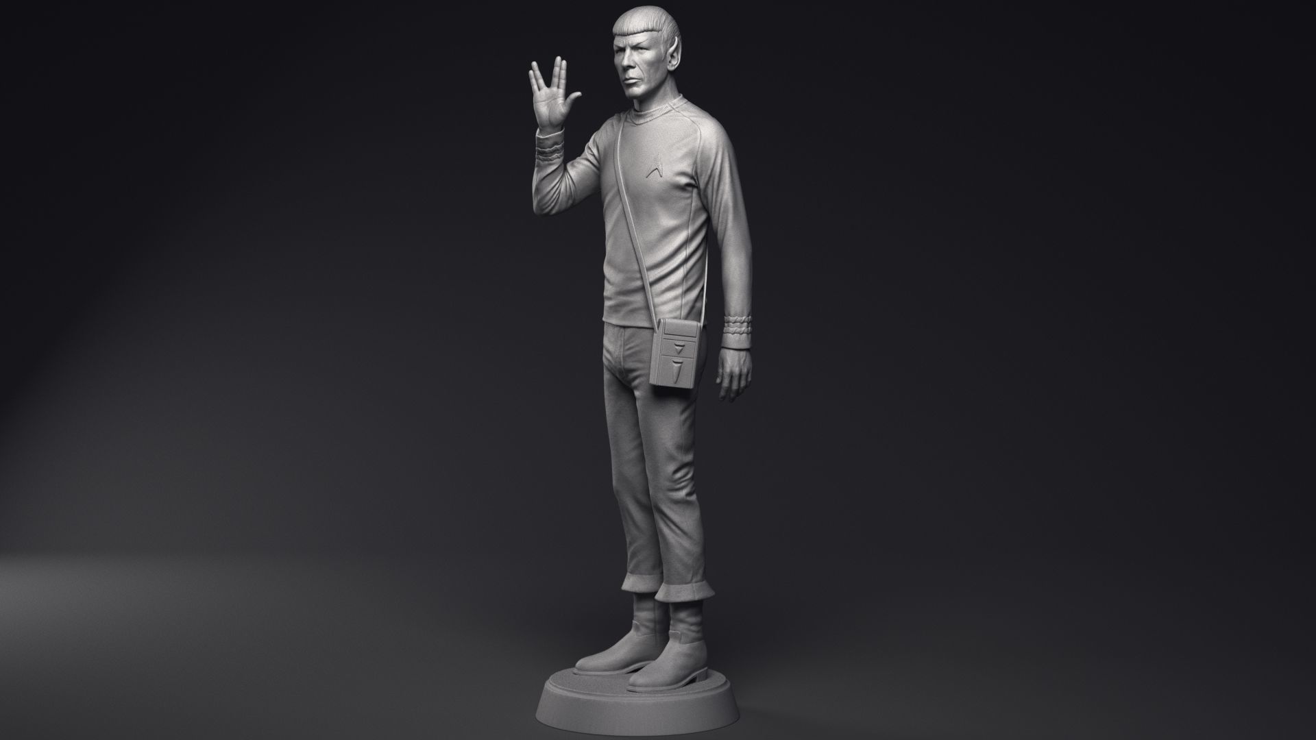 Leonard Nimoy as Mr Spock Sculpture Printable 3D Model 3D print model_15