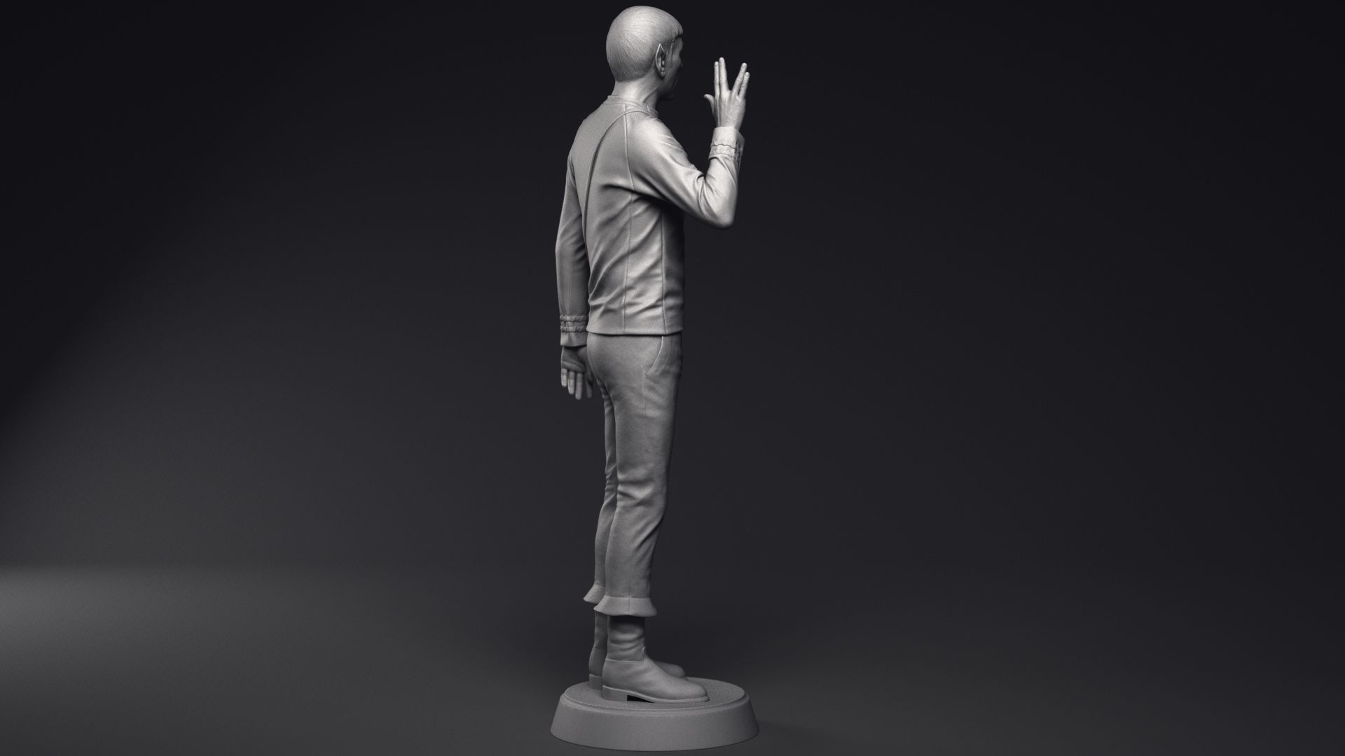 Leonard Nimoy as Mr Spock Sculpture Printable 3D Model 3D print model_23