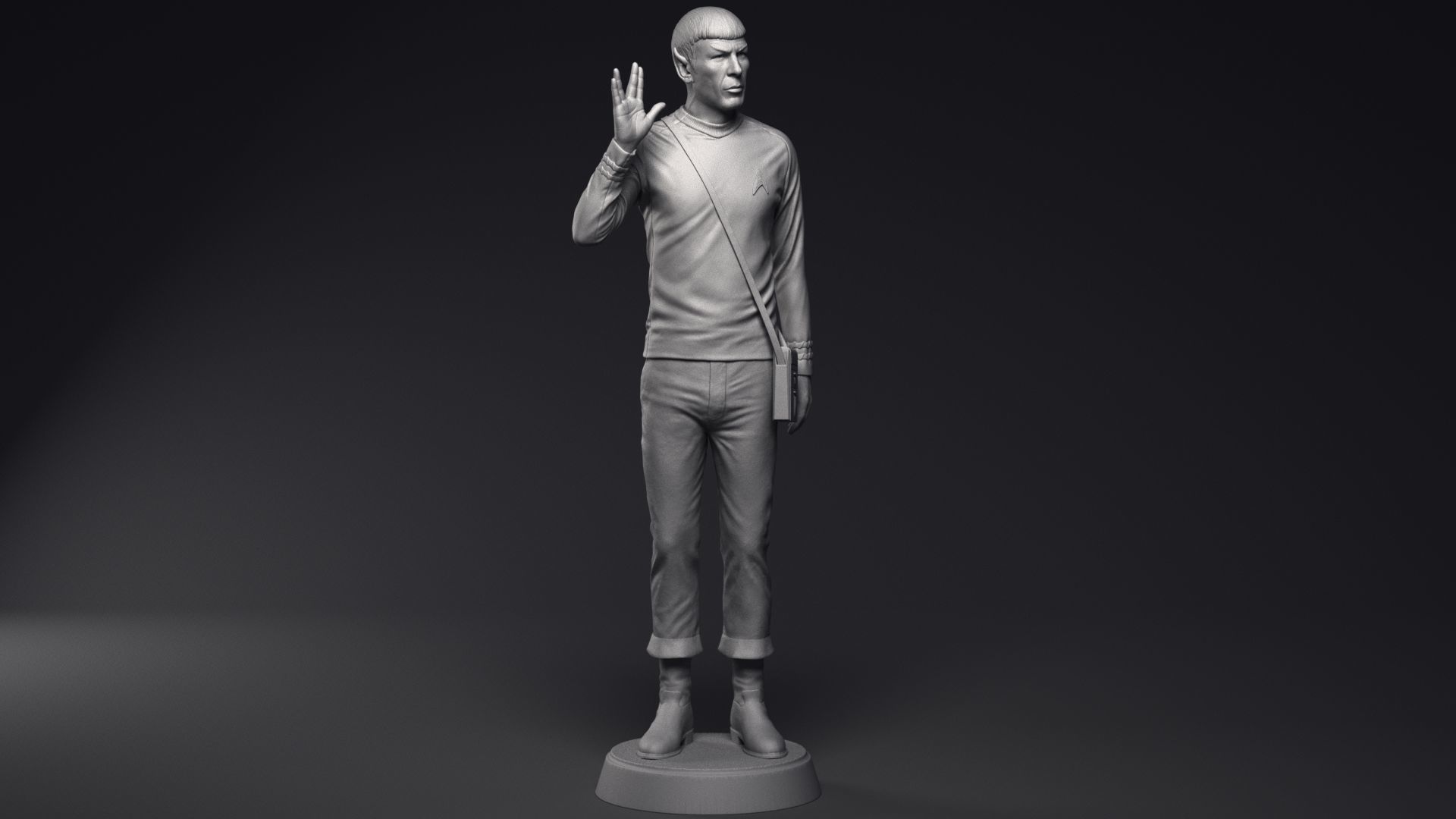 Leonard Nimoy as Mr Spock Sculpture Printable 3D Model 3D print model_27