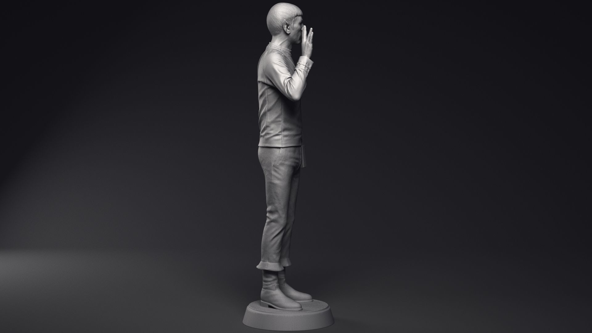 Leonard Nimoy as Mr Spock Sculpture Printable 3D Model 3D print model_24
