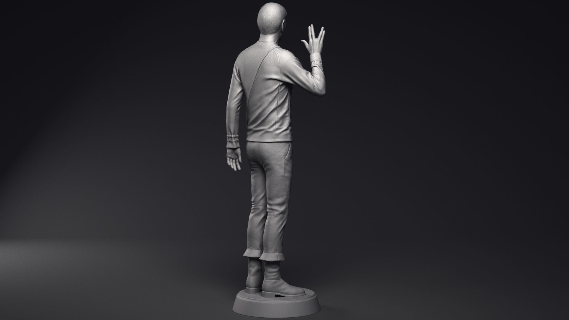 Leonard Nimoy as Mr Spock Sculpture Printable 3D Model 3D print model_22