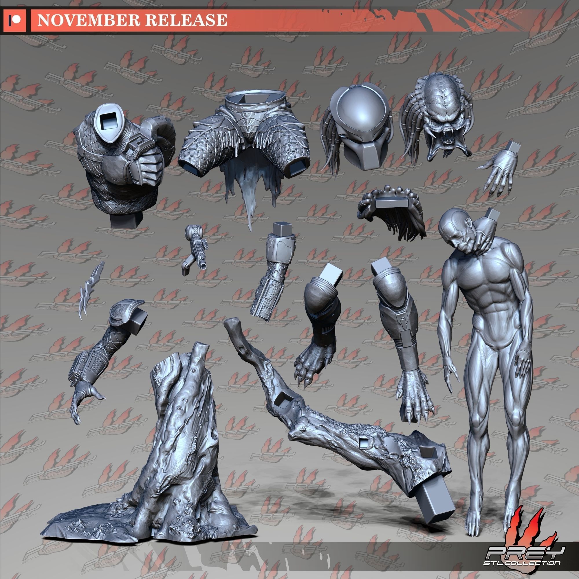 Predator 1-10 3D print model_6