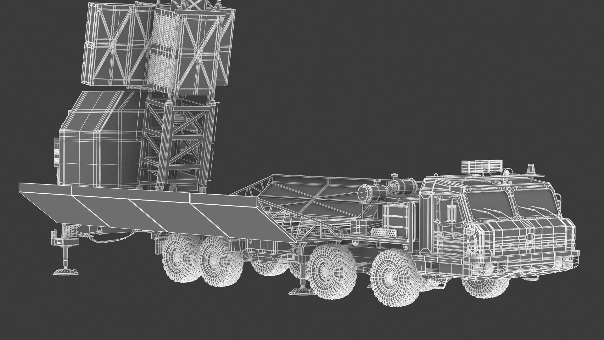 55Zh6ME Nebo M RLMS LBand Radar System 3D model CGTrader