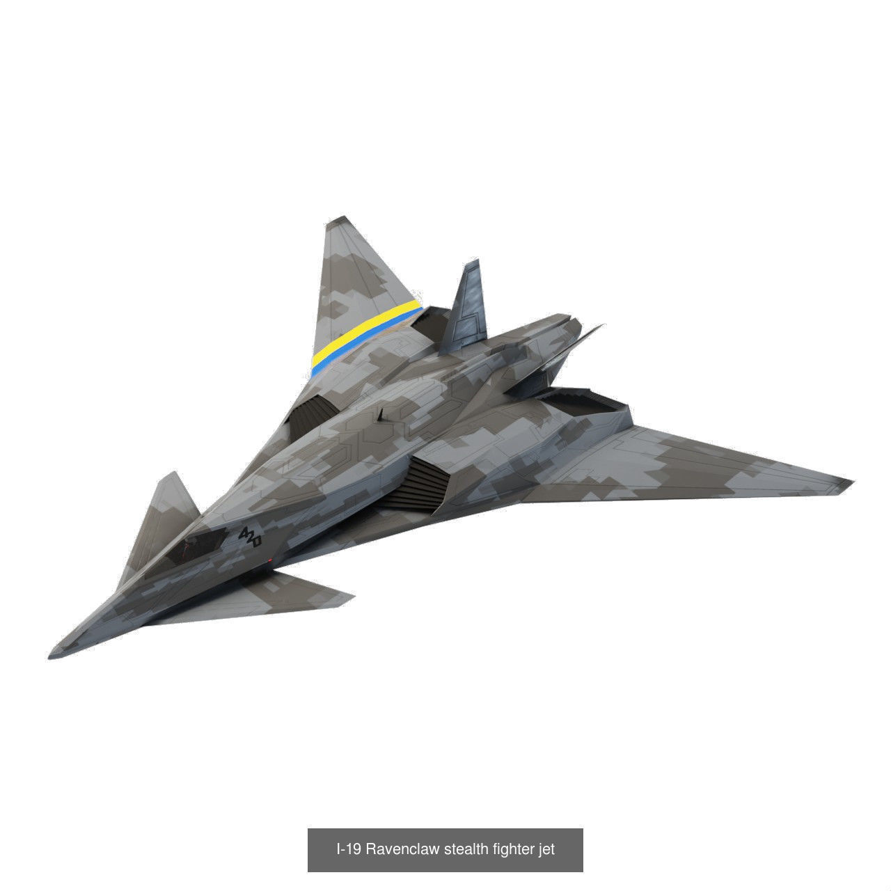 Concept generic future aircraft set - 24 airplanes 3D Model Collection_15